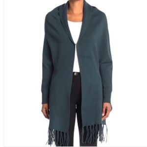 LOVE TOKEN Long Sleeve Soft Knit Cardigan NEW Boho Fringe Trim Sweater